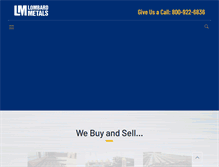 Tablet Screenshot of lombardmetals.com